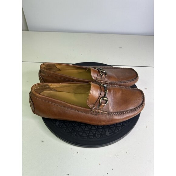 Cole Haan C09298 Men 9.5 M Cognac Leather Horsebit Dress Loafers Slip-on Shoe - Picture 1 of 10